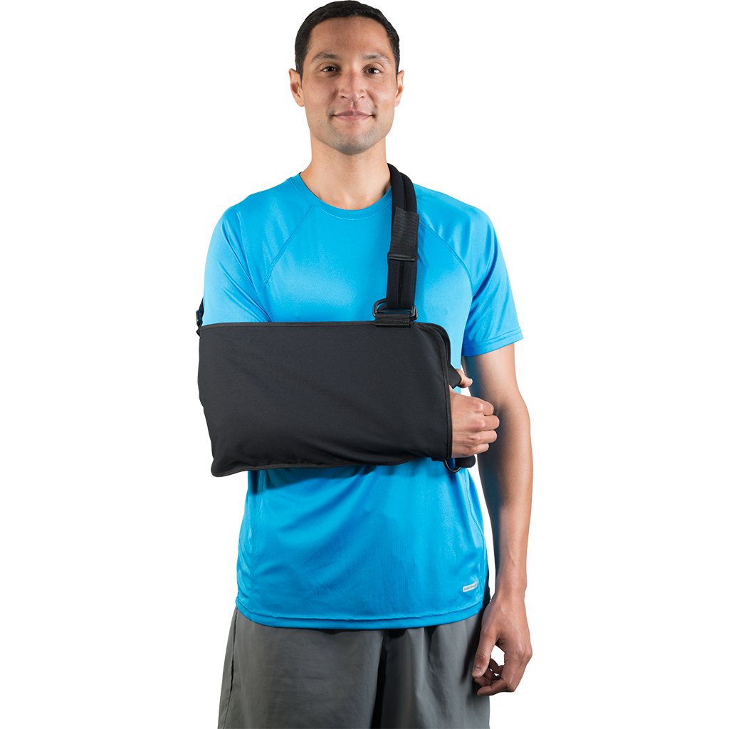 Shoulder Immobilizer Deluxe Large Cotton / Foam D-Ring / Hook and Loop Strap Closure Envelope Left or Right Shoulder