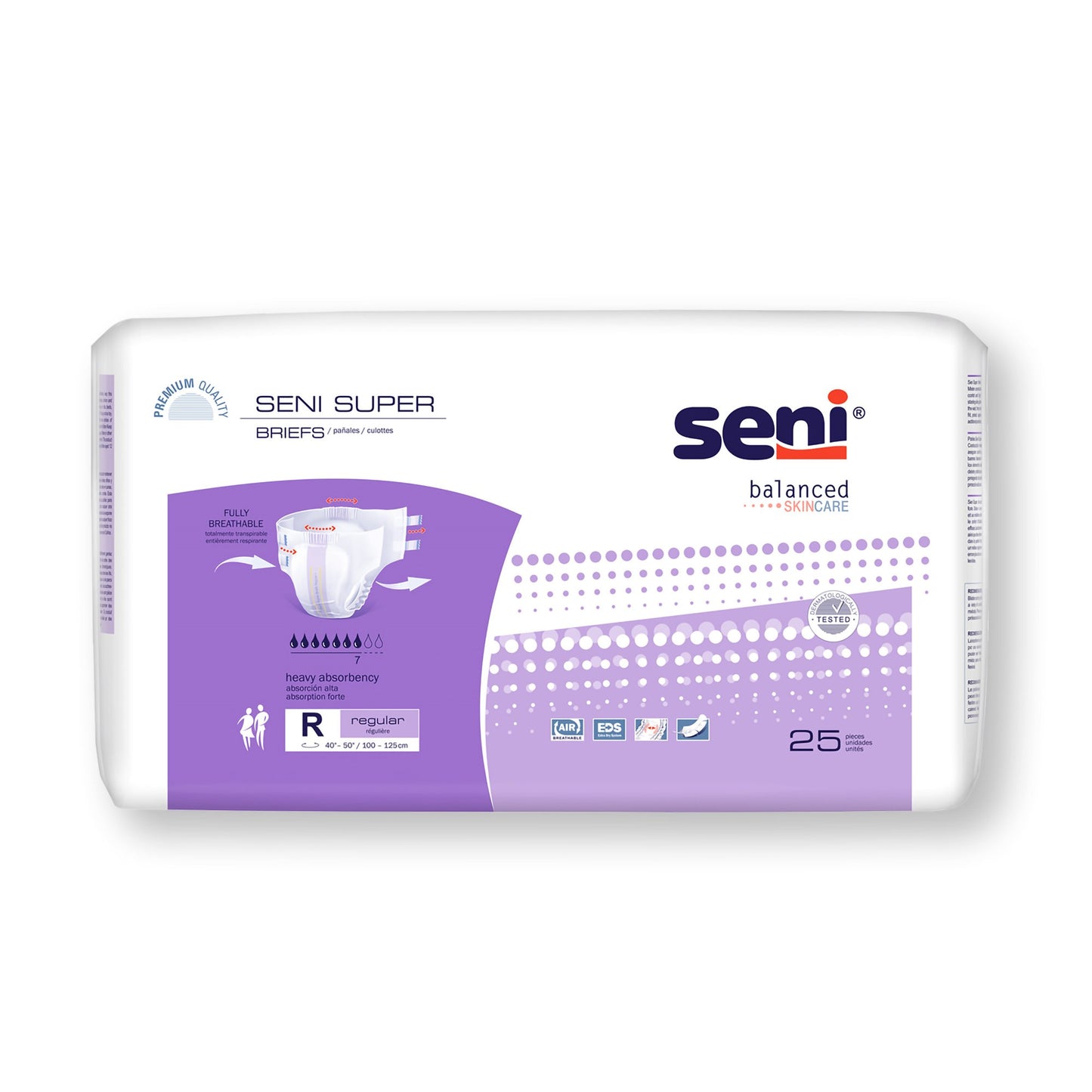 Unisex Adult Incontinence Brief Seni® Super Regular Disposable Heavy Absorbency