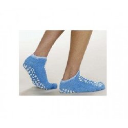 Slipper Socks Cardinal Health™ Unisex Adult Bariatric Double Tread Single Patient Use Brown